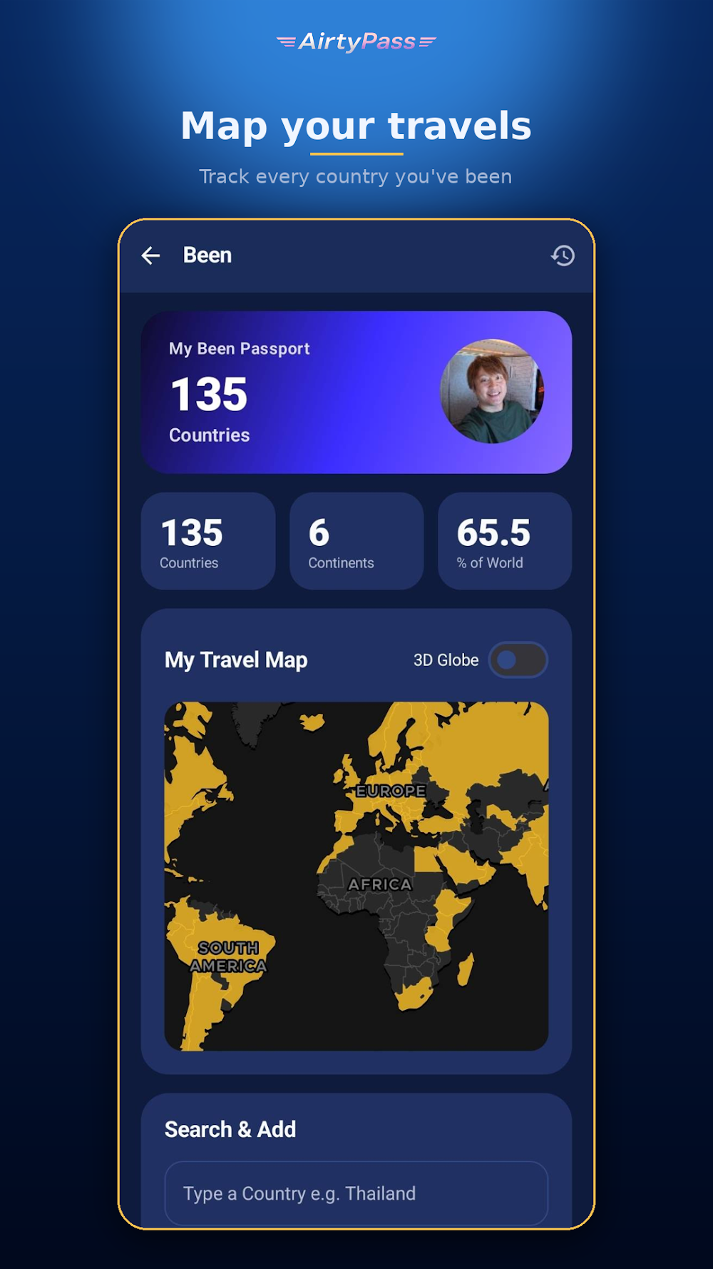 Digital Travel Passport and Statistics