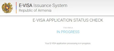 ตรวจสอบสถานะวีซ่าอาร์เมเนีย Check Status Visa Armenia