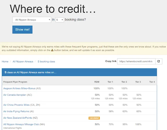 Where to credit วิธีการเช็กอัตราการได้ไมล์ด้วย Where to credit