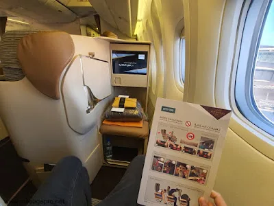 EY408 AUH-BKK (Abu Dhabi-Bangkok by B773) Business Class
