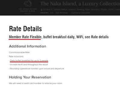 Naka Island, Member Flexible Rate