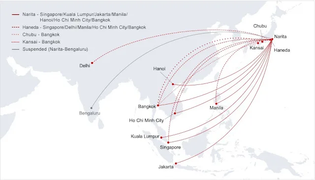 เส้นทางบิน JAL
