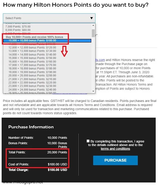 อัตราซื้อคะแนน Hilton Honors ในช่วงเรทดีที่สุด อัตราซื้อคะแนน Hilton Honors ในช่วงเรทดีที่สุด