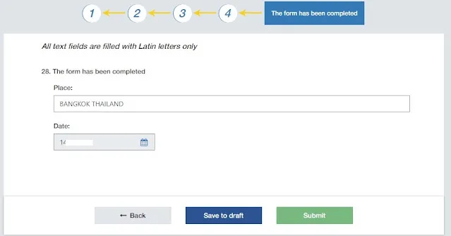 Sign date for E-visa Ukraine